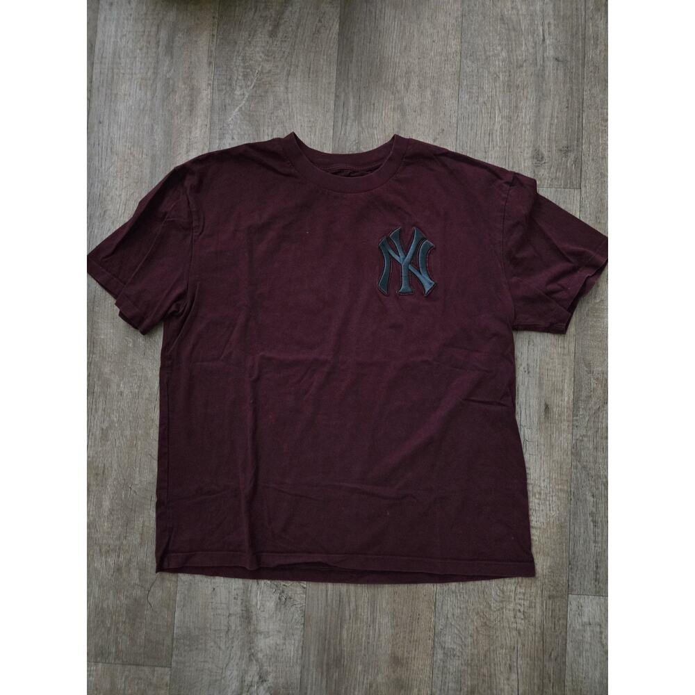 PRO STANDARD New York NY Yankees Maroon T-Shirt Size L Embroidered Logo Baseball